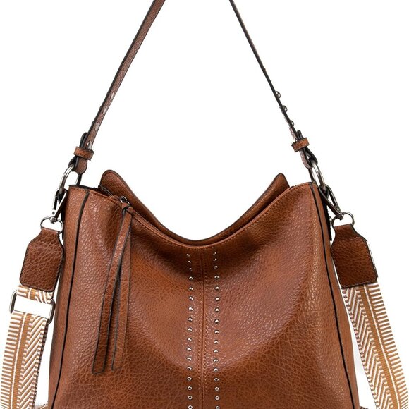 Handbags - Medium Hobo Bags for Women Top Handle Satchel Shoulder Purse Bucket Handbag